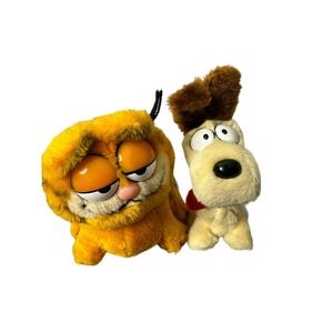 Vintage 1981 Dakin Garfield & 83' Odie Plush! Originals! Jim Davis